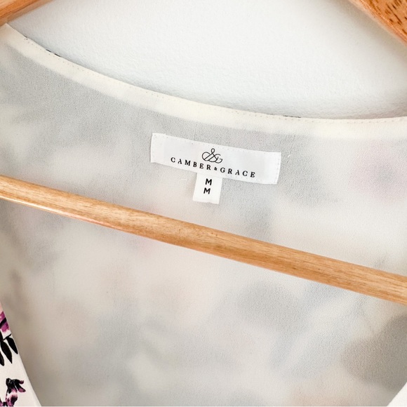 Camber and Grace (RW&Co) pink blue blouse top Sz. M - Picture 4 of 6